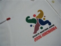 2006 SPORTS MASTERS JAPAN ／日本マスターズ 広島開催記念ポロシャツ　白色　サイズ L　鹿の子生地　吸汗速乾機能　＠アシックス/asics製_画像10