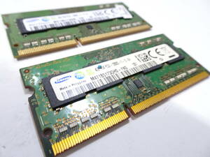 美品 SAMSUNG ノートPC用 メモリー DDR3L-1600 PC3L-12800S 1枚4GB×2枚組 合計8GB 両面チップ 動作検証済 1週間保証