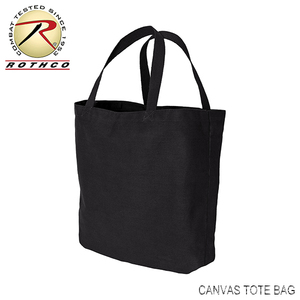 [送料260円]ROTHCO 新品 キャンバス トート バッグ (黒) CANVAS TOTE BAG エコバッグ ショッピングバッグ メンズ レディース 無地