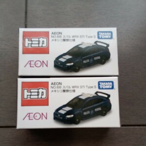 トミカ AEON　NO. 68 スバル　WRX STI Type S メキシコ警察仕様　2台セット