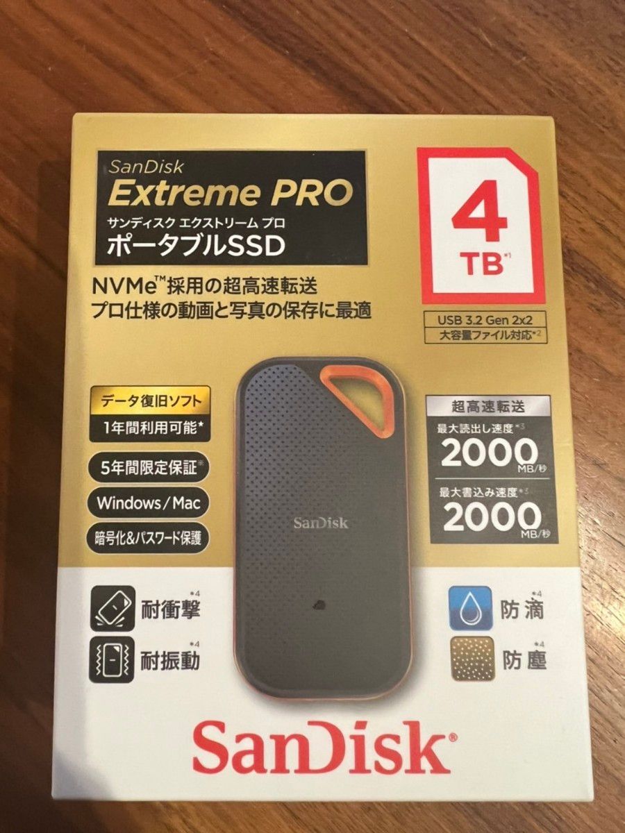 新品未開封 SanDisk Extreme PRO ポータブルSSD 2TB｜Yahoo!フリマ（旧