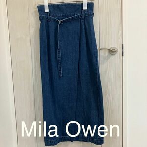 Mila Owen ミラオーウェン　デニムスカート　ペンシルラップスカート　サイズ1 ブルー