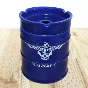 ドラム缶灰皿 タバコ NAVY 喫煙具 小物入れ ネイビー ミリタリー アメリカン ペン立て おしゃれ インテリア かっこいい メンズ