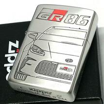 ZIPPO TOYOTA GR86 ジッポ ライター トヨタ全面監修 車 シルバー 両面加工 ハチロク かっこいい 彫刻 おしゃれ メンズ ギフト プレゼント_画像1