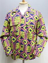 The Groovin High (グルービンハイ) 1950s Town Craft Style Rayon Shirts “TIKI” / レーヨンオープンシャツ 未使用品 ネイビー size L_画像2