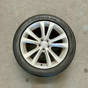 タイヤ付き純正ホイール1本　レガシィツーリングワゴン　BRM　シルバー　17×7 1/2J　+55　100　5穴　215/50R17　2021年製　5ミリ