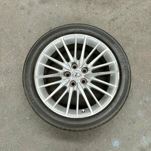 タイヤ付き純正ホイール1本　レクサスLS　USF40　バージョンSZ　19×8J　+35　120　5穴　245/45R19