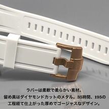 zc rg クリア オレンジ★アップルウォッチバンド ラバーベルト カバー　Apple Watch クリア ケース 40mm 41mm 44mm 45mm 4ネジ_画像7