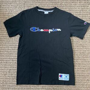 Champion 半袖Tシャツ　スクリプトロゴ刺繍　M