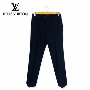 ★美品・高級生地★ LOUIS VUITTON ルイ・ヴィトン ウールモヘア スラックス パンツ ブラック 黒 サイズ44 (Sサイズ) VF852/SJ5