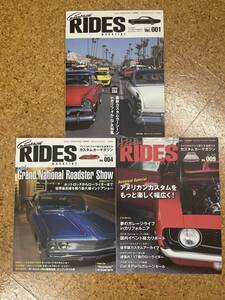 custom RIDES magazine vol.001、004、009 ３冊セット　中古品　美品　ford hotrod American streetrod アメ車　写真満載　レア物