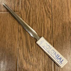  free shipping US Vintage letter opener COLONIAL paper-knife 