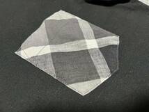 送料無料　ブラックレーベル　Tシャツ　ブラック　グレーチェック柄　サイズ表記２　Mサイズ相当_画像3