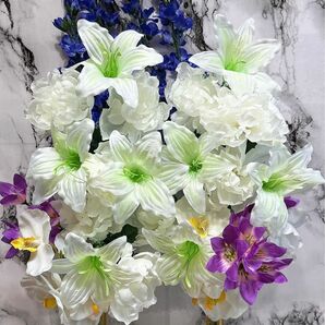 翌日発送可能！造花仏花　お彼岸　仏壇　お墓飾り　お供え花一対