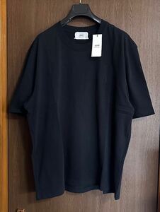 黒XXL新品 AMI Paris ビッグ グラフィック ロゴ Tシャツ 黒 アミ パリス メンズ ami alexandre mattiussi 半袖 カットソー オールブラック