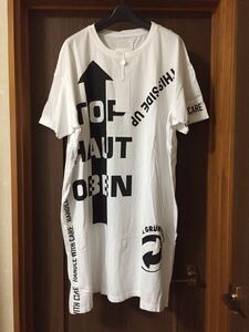 S新品 メゾンマルジェラ オーバーサイズ Tシャツ ワンピース 半袖 カットソー 白タグ 19SS S 38 Maison Margiela 1 レディース ホワイト