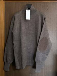 M新品57%off メゾンマルジェラ エルボーパッチ タートルネック ニット ハイネック セーター 21AW M Maison Margiela 10 メンズ グレージュ