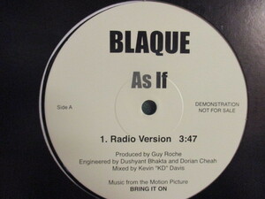 Blaque ： As If 12'' (( 落札5点で送料当方負担