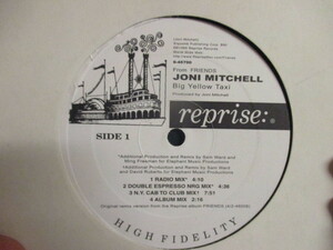 Joni Mitchell ： Big Yellow Taxi 12'' (( Double Espresso Nrg Mix / N.Y. Cab To Club Mix / Album Mix / 落札5点で送料当方負担