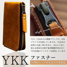 しっとりとしたミニ財布 クレイジーホースレザー グリーン カードケース YKK 札入れ 小銭入 エイジング 一粒万倍日 お洒落 高級 本革 財布_画像4