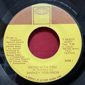 ◆USorg7”s!◆SMOKEY ROBINSON◆BEING WITH YOU◆