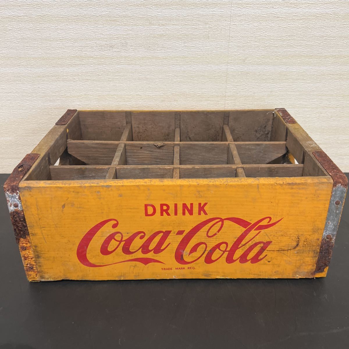 t8-84 Coca Cola コカ・コーラ 木製 木箱 当時物 レトロ ボトルケース