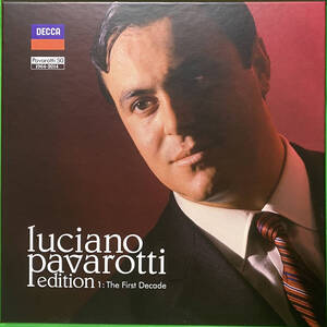 パヴァロッティ　Luciano Pavarotti Edition 1 : The First Decade (Decca box set) 　シングル・レコード付き　廃盤貴重品！