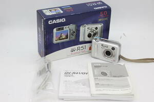 【返品保証】 【便利な単三電池で使用可】カシオ Casio Exilim QV-R51 3x 元箱付き コンパクトデジタルカメラ R C9393