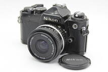 【訳あり品】 ニコン Nikon FE ブラックボディ Series E 35mm F2.5 ボディレンズセット C9764_画像1