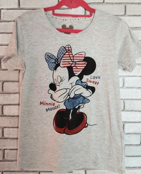 Disney ミニーマウス 半袖Tシャツ Mickey Mouse 