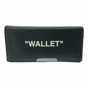 Off-White オフホワイト 【men2924M】 長財布 QUOTE WALLET ロングウォレット BLACK LONG メンズ 男性 レザー 本革 ブラック 黒 51N