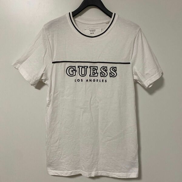 GUESS ホワイト 半袖 tシャツ ロゴ 白 ゲス レディース メンズ 兼用 半袖tシャツ Uネック tシャツ オールシーズン
