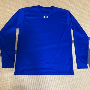 UNDER ARMOUR 長袖Tシャツ SM 青 ヒートギア ルーズ l/s ロングスリーブ S HG ロンT RYL