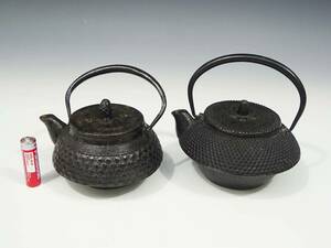 ◆(TH) 昭和レトロ 南部鉄器 まとめて 2個セット 鉄瓶 急須 茶道具 茶器 煎茶道具 湯沸 工芸品 和食器 キッチン雑貨