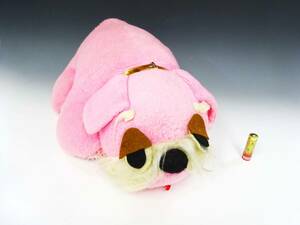 ◆(NA) ピンク 犬のぬいぐるみ？ 詳細不明 玩具 ディスプレイ インテリア 雑貨 昭和レトロ
