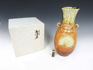 ◆(NA) 九谷 陶芸 箱入り 陶磁 花瓶 花器 フラワーポット 工芸 フラワーベース 花道 いけばな 生け花 活花 挿花 陶器 インテリア雑貨