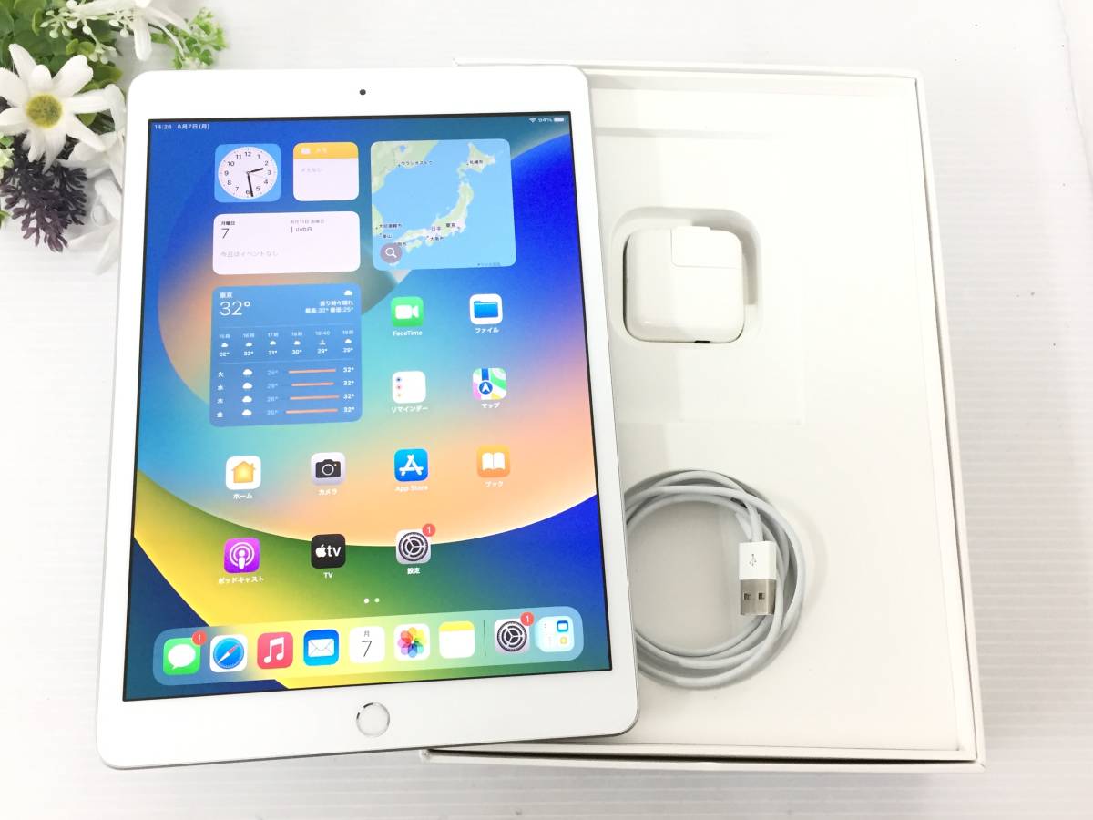 送料無料iPad (第7世代) wifi シルバー32gb 付属品なしバッテリー99