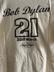 ボブ・ディラン/Bob Dylan 2010年 日本公演Ｔシャツ 「３月21日」　未着用