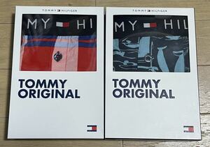 即決！トミー ヒルフィガー！TOMMY HILFIGER ボタンフライボクサー２枚組 S チェック柄赤系&ヨット柄ブルー