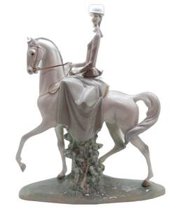 リヤドロ LLADRO 白い馬の少女　フィギュリン 陶器人形　置物