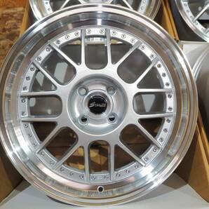 ★メッシュ深リム★205/45R17 7J+38 4H100 新品 人気 1台分 MINI R50 R53 R56 YARIS AQUA VITZ NOTE FIT CROSSTAR CIVIC ROADSTER ガンメタの画像7