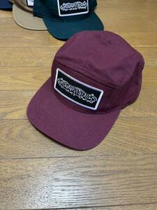 【美品】sassafras overgrown logo patch cap ササフラス オーバーグロウン ワッペンカスタム アメリカ製 キャップ ワイン MADE IN USA