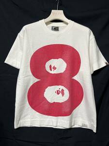 NOWHERE 8周年記念 A BATHING APE 手刷り Tシャツ M (N-11-14)