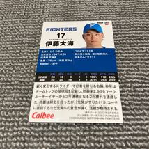 カルビー　2023プロ野球チップス　第2弾　レギュラーカード　087　北海道日本ハムファイターズ　伊藤大海_画像2