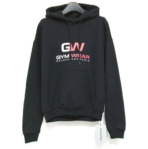 新品★BALENCIAGA バレンシアガ★スウェット パーカー★GYM WEAR LOGO HOODIE★ブラック★コットン100%★S