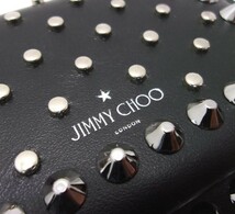 送料無料★新品★JIMMY CHOO ジミーチュウ★ウォレットチェーン付き 3つ折り財布★スタッズ★コンパクト★レザー★ブラック_画像6