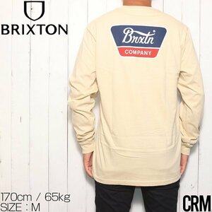 【送料無料】ロングスリーブTシャツ ロンT BRIXTON ブリクストン LINWOOD L/S TEE 16733　CRM　 Lサイズ