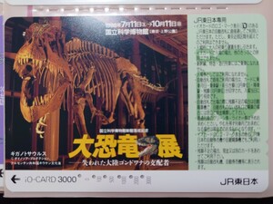 JR東日本　大恐竜展　失われた大陸ゴンドワナの支配者　イオカード（使用済）