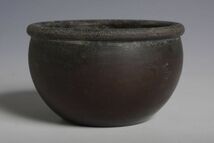 N25939 中国美術 飛雲閣製 銅香炉(木箱) 径7.8cm 350g 素面老銅香炉 茶道具 香道具 検:香炉 香爐 古銅 銅製 中国 古玩 唐物_画像2