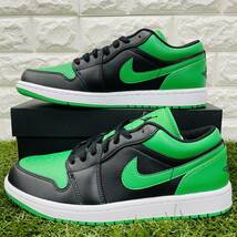 即決 ナイキ エアジョーダン1 ロー ラッキー グリーン メンズ Nike Air Jordan 1 Low AJ1 白黒緑 25.0cm 送料込み 553558-065_画像4